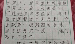 卖火柴的小女孩课文