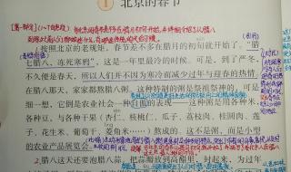 北京的春节课文笔记